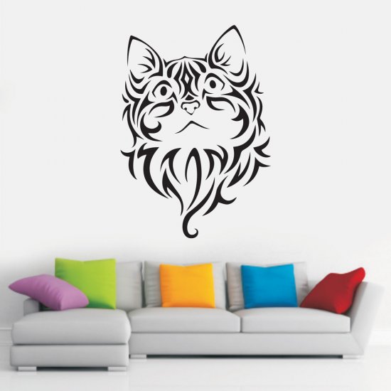 Αυτοκόλλητο Τοίχου - Tribal cat Αυτοκόλλητο Τοίχου - Tribal cat