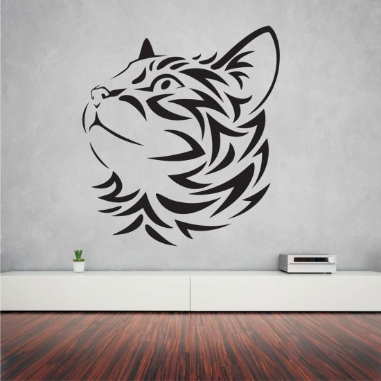 Αυτοκόλλητο Τοίχου - Tribal cat 2 Αυτοκόλλητο Τοίχου - Tribal cat 2