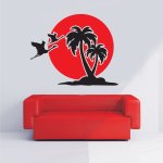 Αυτοκόλλητο Τοίχου - Τροπικό νησί