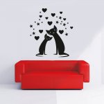 Αυτοκόλλητο Τοίχου - Αγαπημένες γάτες