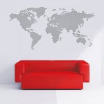 Αυτοκόλλητο Τοίχου - Παγκόσμιος χάρτης τελείες