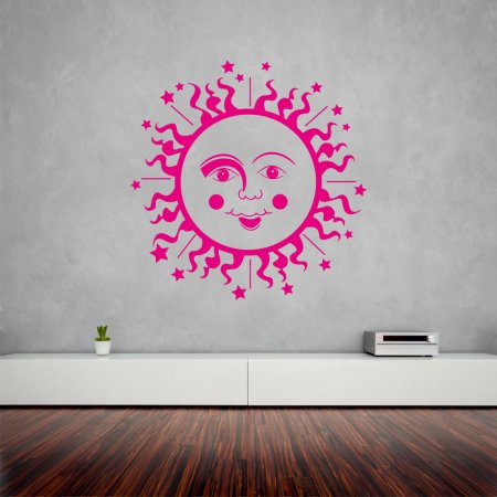 Αυτοκόλλητο Τοίχου - Γελαστός ήλιος