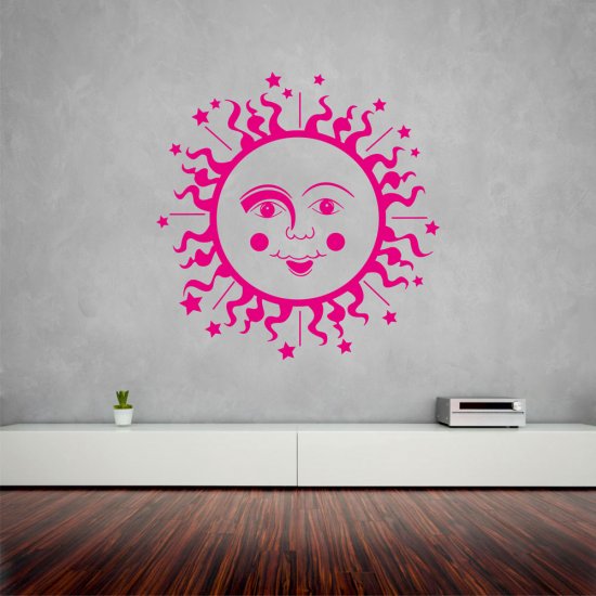 Αυτοκόλλητο Τοίχου - Γελαστός ήλιος Αυτοκόλλητο Τοίχου - Γελαστός ήλιος