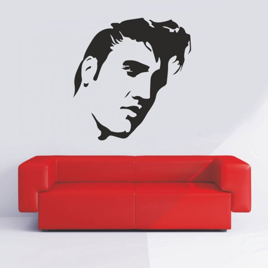 Αυτοκόλλητο Τοίχου - Elvis Presley πρόσωπο