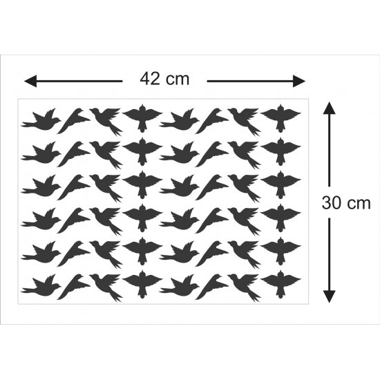 Mini Set Αυτοκόλλητα Τοίχου - Πουλιά
