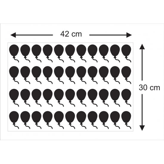 Mini Set Αυτοκόλλητα Τοίχου - Μπαλόνια