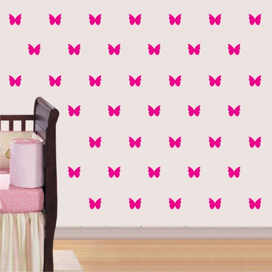 Mini Set Αυτοκόλλητα Τοίχου - Πεταλούδες