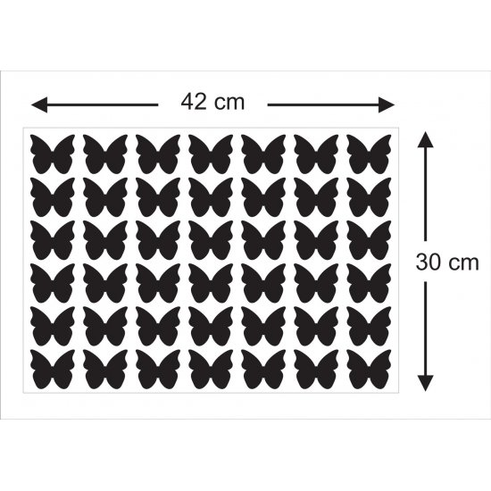 Mini Set Αυτοκόλλητα Τοίχου - Πεταλούδες