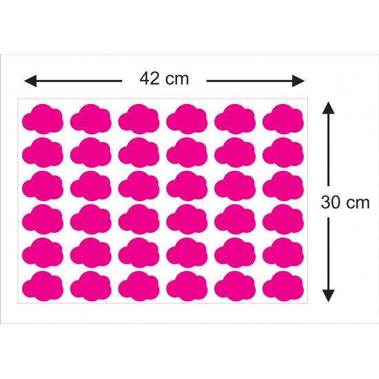 Mini Set Αυτοκόλλητα Τοίχου - Σύννεφα