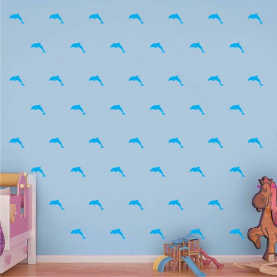 Mini Set Αυτοκόλλητα Τοίχου - Δελφίνια