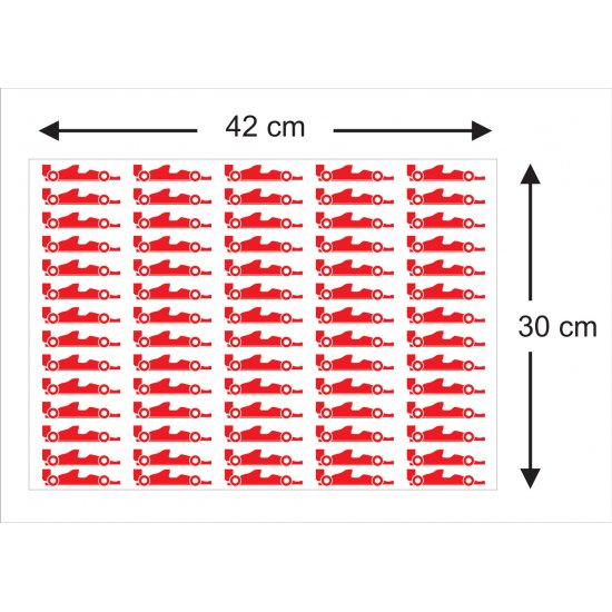 Mini Set Αυτοκόλλητα Τοίχου - Formula 1