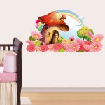 Αυτοκόλλητο τοίχου - Μανιταρόσπιτο