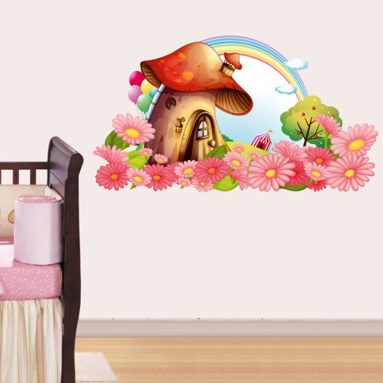 Αυτοκόλλητο τοίχου - Μανιταρόσπιτο Αυτοκόλλητο τοίχου - Μανιταρόσπιτο