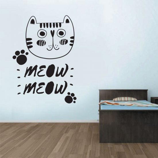 Αυτοκόλλητο Τοίχου Παιδικό - Γατούλα