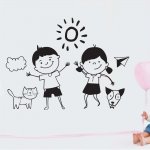 Αυτοκόλλητο Τοίχου Παιδικό - Παιδάκια