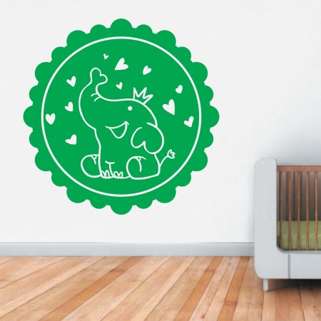 Αυτοκόλλητο Τοίχου Παιδικό - Ελεφαντάκι 3