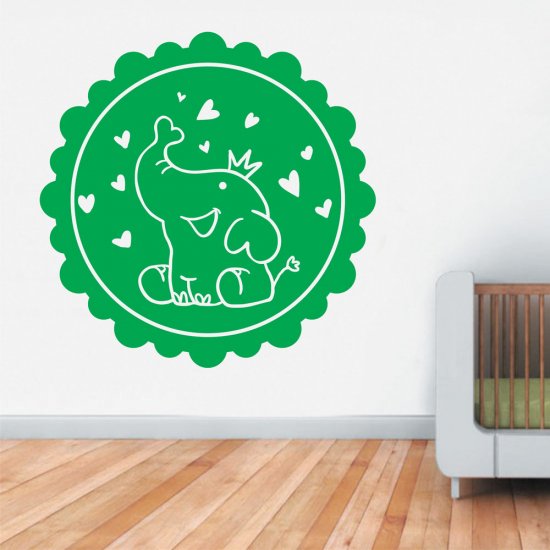 Αυτοκόλλητο Τοίχου Παιδικό - Ελεφαντάκι 3