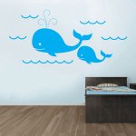 Αυτοκόλλητο Τοίχου Παιδικό - Φάλαινες
