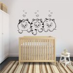 Αυτοκόλλητο Τοίχου Παιδικό - Γατούλες