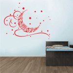 Αυτοκόλλητο Τοίχου Παιδικό - Φεγγάρι και Αστεράκια