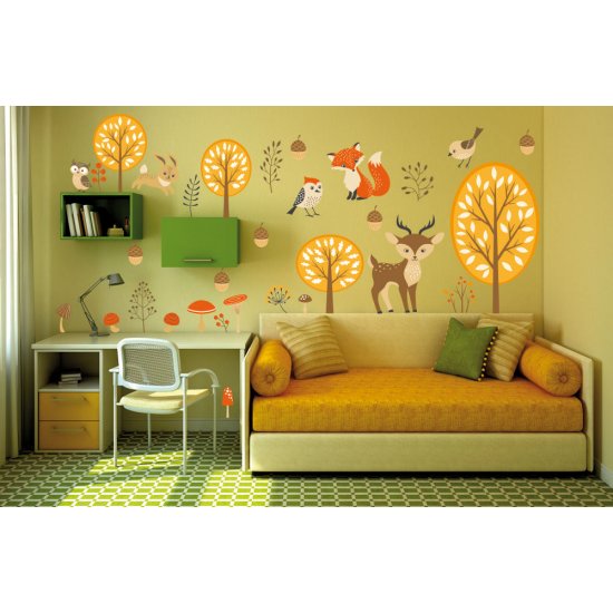 Παιδικό Αυτοκόλλητο Τοίχου - Ζώακια στο Δάσος Παιδικό Αυτοκόλλητο Τοίχου - Ζώακια στο Δάσος