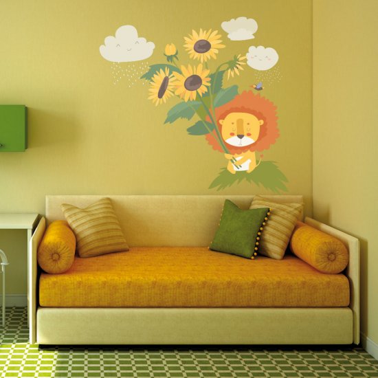 Παιδικό Αυτοκόλλητο Τοίχου - Λιονταράκι Παιδικό Αυτοκόλλητο Τοίχου - Λιονταράκι