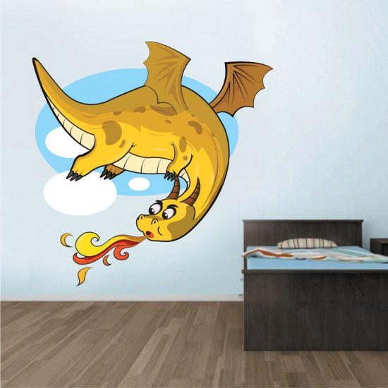 Παιδικό Αυτοκόλλητο Τοίχου - Δράκος καρτούν 02 Παιδικό Αυτοκόλλητο Τοίχου - Δράκος καρτούν 02