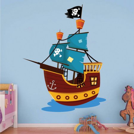 Παιδικό Αυτοκόλλητο Τοίχου - Πειρατικό Καράβι