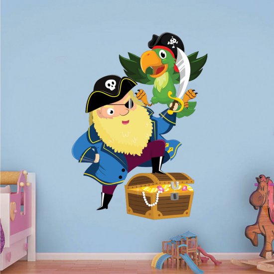 Παιδικό Αυτοκόλλητο Τοίχου - Πειρατής Καπετάνιος Παιδικό Αυτοκόλλητο Τοίχου - Πειρατής Καπετάνιος