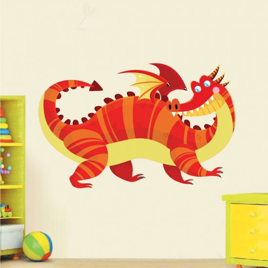Παιδικό Αυτοκόλλητο Τοίχου - Δράκος καρτούν 03 Παιδικό Αυτοκόλλητο Τοίχου - Δράκος καρτούν 03