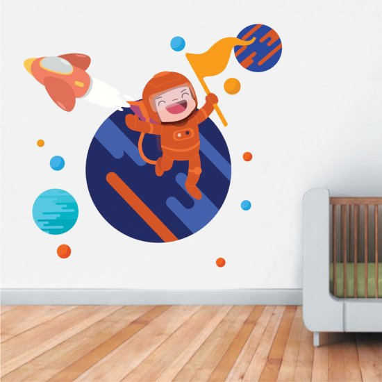Παιδικό Αυτοκόλλητο Τοίχου - Αστροναύτης Παιδικό Αυτοκόλλητο Τοίχου - Αστροναύτης