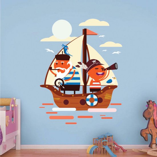 Παιδικό Αυτοκόλλητο Τοίχου - Πειρατές Παιδικό Αυτοκόλλητο Τοίχου - Πειρατές