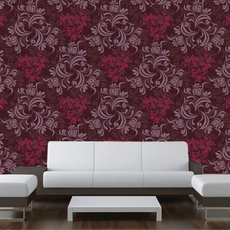 Αυτοκόλλητη Ταπετσαρία - Retro flowers