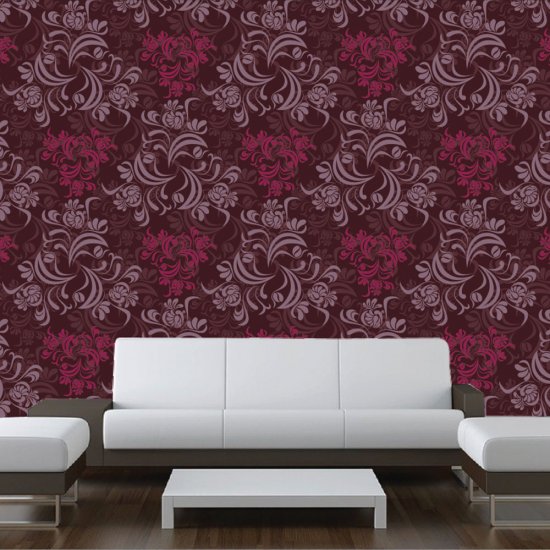 Αυτοκόλλητη Ταπετσαρία - Retro flowers Αυτοκόλλητη Ταπετσαρία - Retro flowers