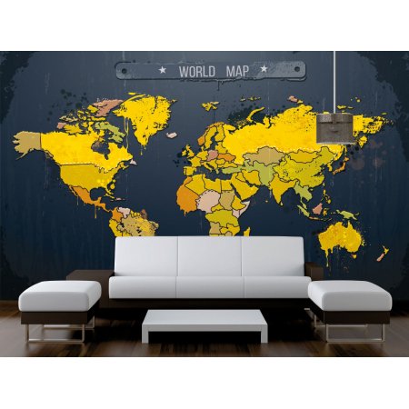 Αυτοκόλλητη Ταπετσαρία - Παγκόσμιος Χάρτης