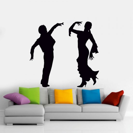 Αυτοκόλλητο τοίχου - Λάτιν χορευτές Αυτοκόλλητο τοίχου - Λάτιν χορευτές