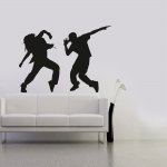 Αυτοκόλλητο τοίχου - Χορευτές Hip - Hop