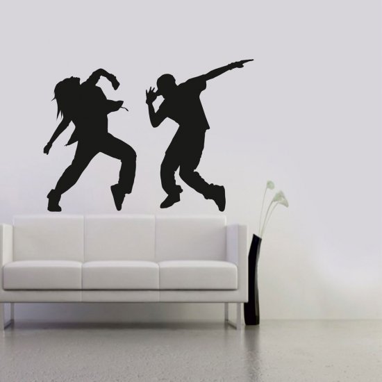 Αυτοκόλλητο τοίχου - Χορευτές Hip - Hop Αυτοκόλλητο τοίχου - Χορευτές Hip - Hop