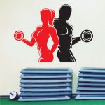 Αυτοκόλλητο τοίχου - Fitness 2