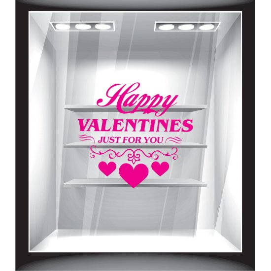 Αυτοκόλλητο Αγίου Βαλεντίνου - Βαλεντίνος - Happy Valentine's just for you