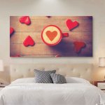 Πίνακας - Τυπωμένος σε καμβά - Καρδιά σε καφέ
