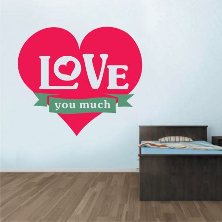 Αυτοκόλλητο Τοίχου - Love you much