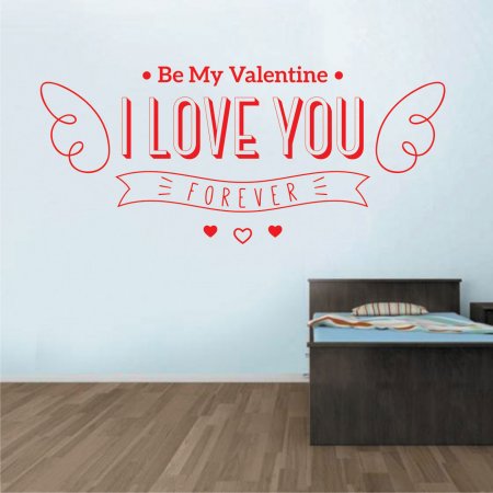 Αυτοκόλλητο Τοίχου - Be my valentine