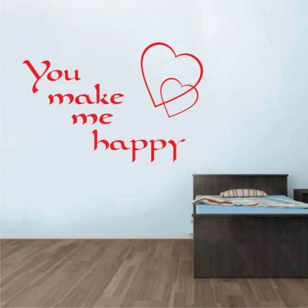 Αυτοκόλλητο Τοίχου - You make me happy