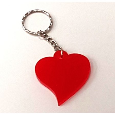 Plexi glass keychain - Heart