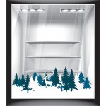 Αυτοκόλλητο βιτρίνας - Χειμερινά - έλατα 2