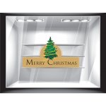 Αυτοκόλλητο βιτρίνας - Merry Christmas έλατο