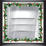 Αυτοκόλλητο βιτρίνας - Χριστουγεννιάτικη Μπορντούρα (Φάσα)