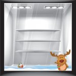 Χριστουγεννιάτικο Αυτοκόλλητο - Γελαστός Τάρανδος