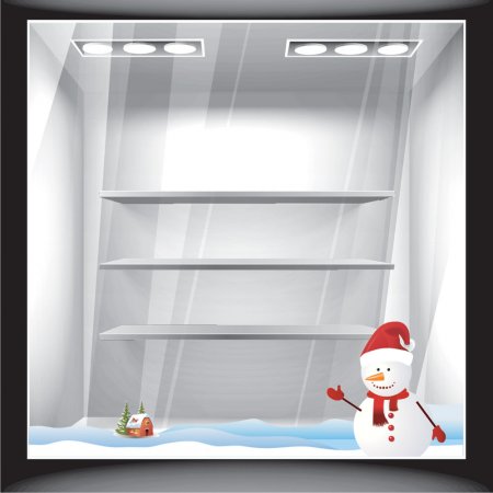 Χριστουγεννιάτικο Αυτοκόλλητο - Χιονάνθρωπος